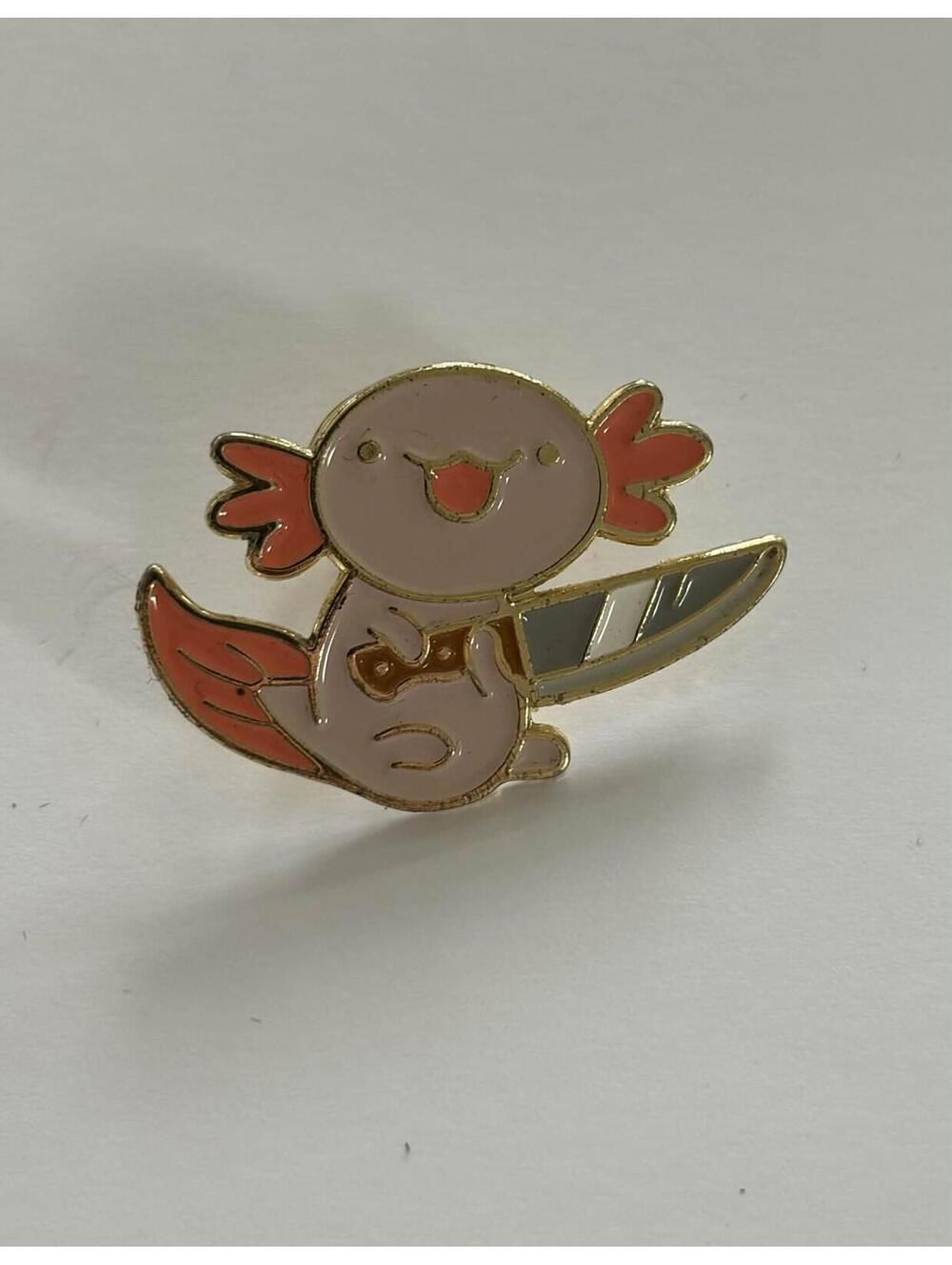 Cute & Deadly Axolotl Enamel Pin